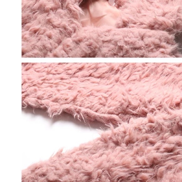 1 LEFT NEW Pink Shaggy Fur Jacket Cozy Classy - Picture 8 of 8